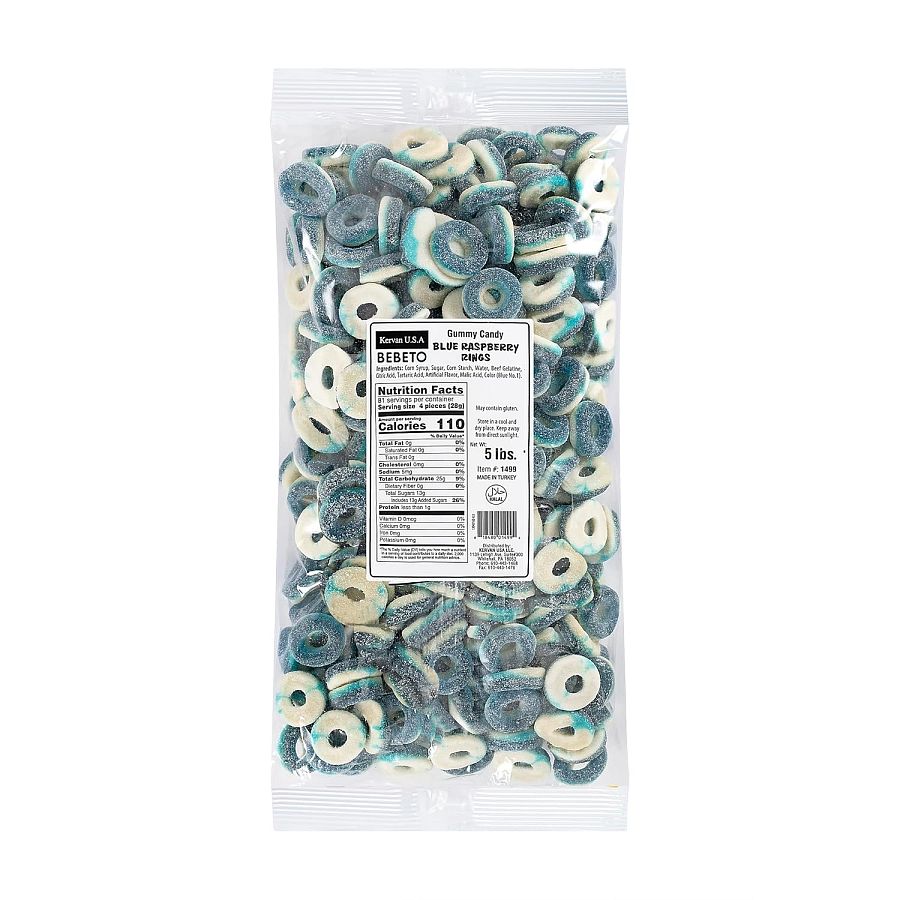 Kervan Blue Raspberry Rings 5 Pound Bag