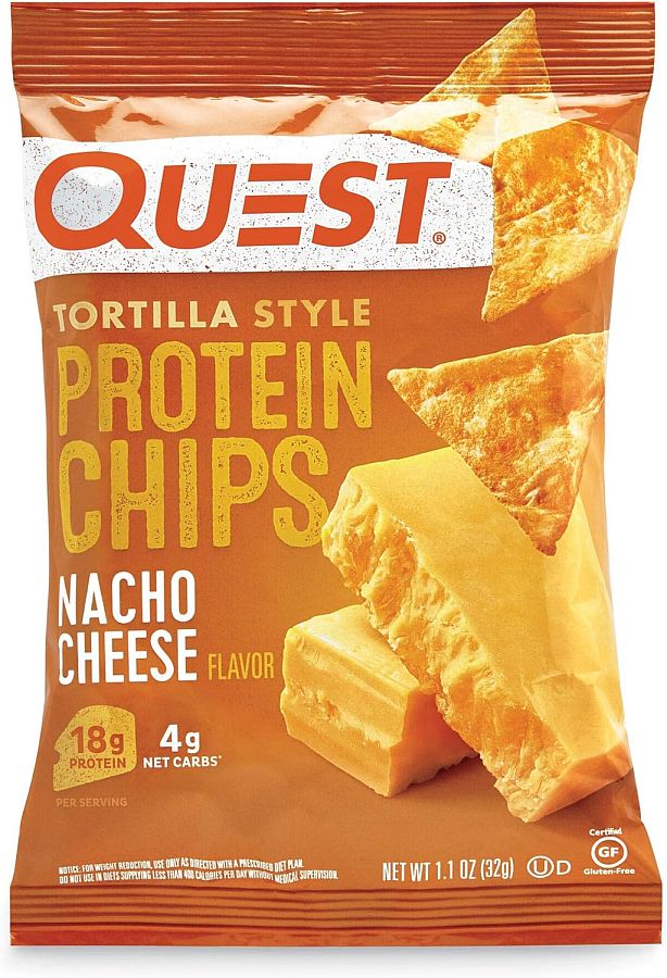 Quest Protein Chips Nacho Cheese 1.1 oz 8ct Tray