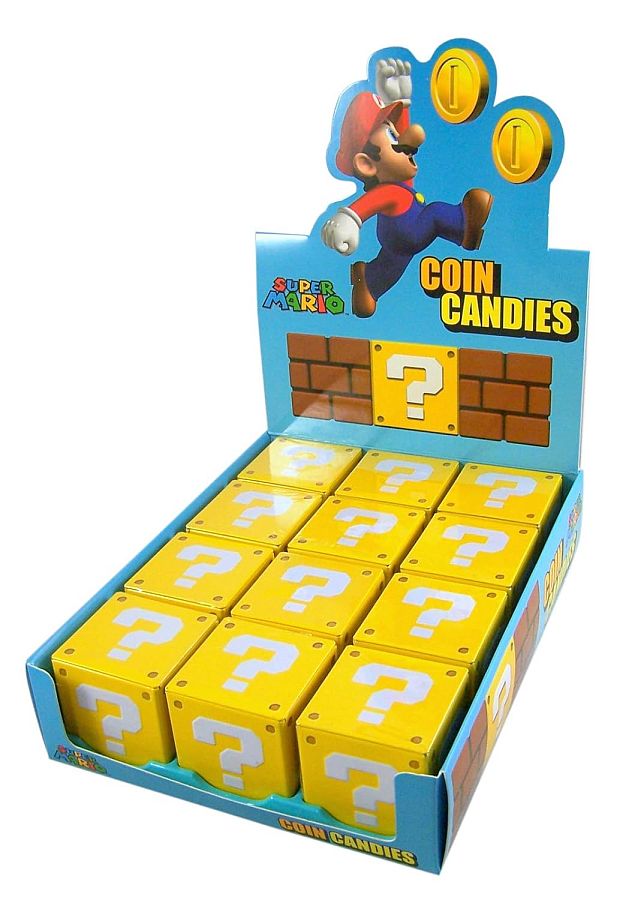 Boston America Nintendo Super Mario Bros. Coin Candies Display Box 12 ct