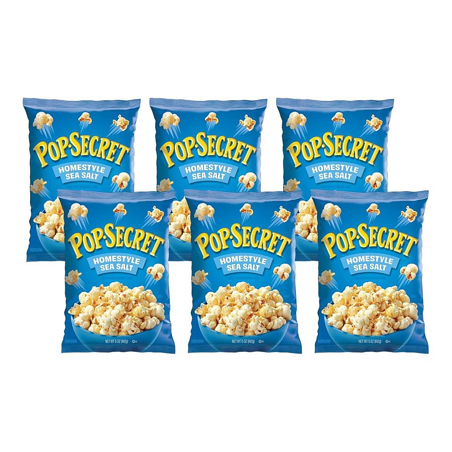Pop Secret Ready To Eat SEA SALT Butter Popcorn 5.5 oz 6ct