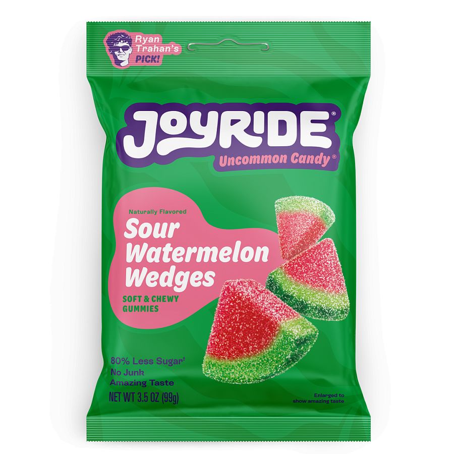 Joyride Low Sugar Sour Watermelon Wedges Candy 3.5 oz 10 ct