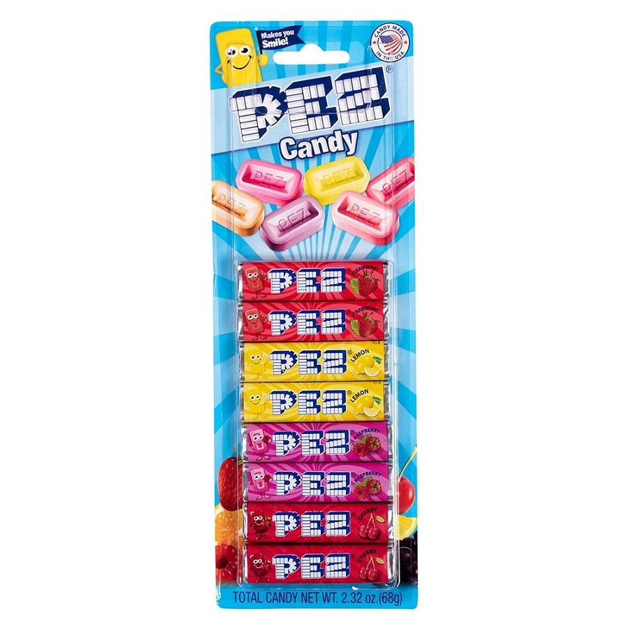 Pez Blister Packs Candy Only Assorted Fruit 8-Pack 24 ct tray