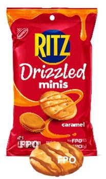Ritz Drizzled Mini CARAMEL Crackers 4 oz 12 ct