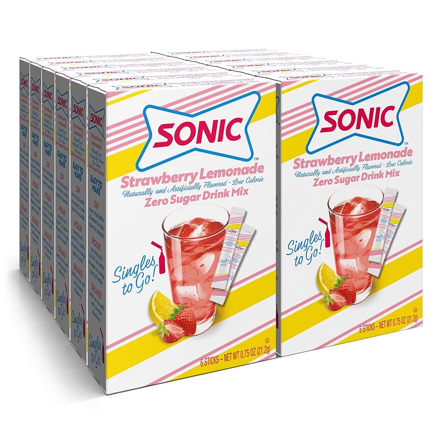 Sonic Strawberry Lemonade Singles To Go 6ct 12 Pack