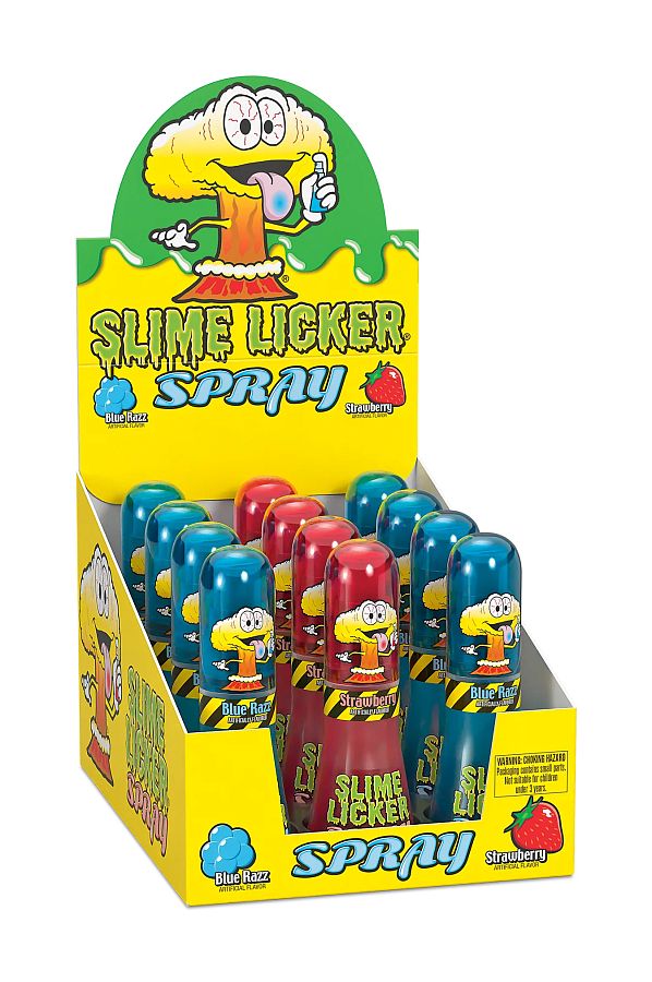 Toxic Slime Licker Spray Sour Blue Razz Strawberry 12ct