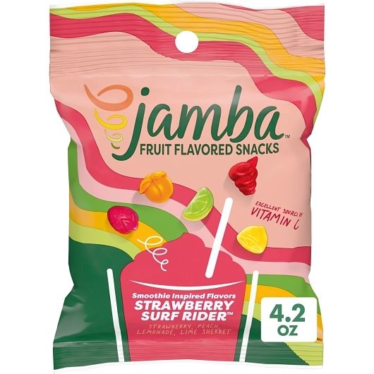Jamba Strawberry Surf Rider Fruit Snacks 4.2 oz 12ct