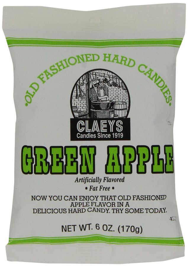 Claeys Green Apple Hard Candies 6 Count 6 Ounce