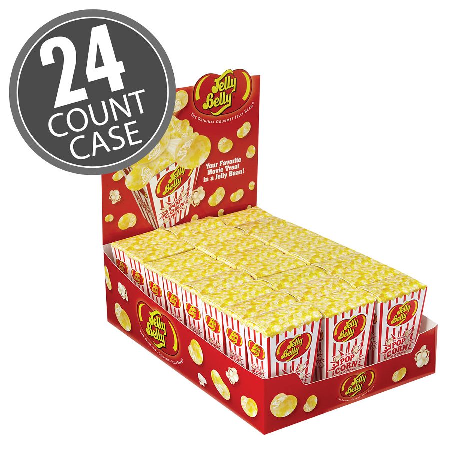Jelly Belly Buttered Popcorn Jelly Beans Box 1.75 oz 24 ct