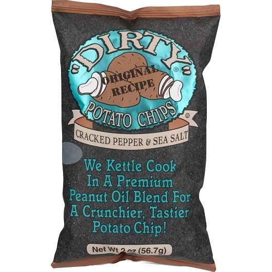 Dirty Kettle Potato Chips Cracked Pepper Sea Salt 2oz 24 ct