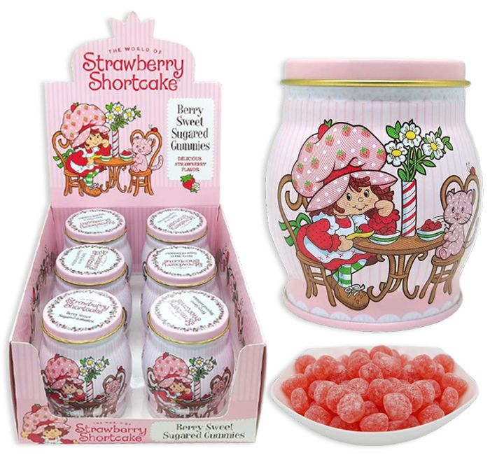 Boston America Strawberry Shortcake Berry Gummy Tin 3.7oz 6ct