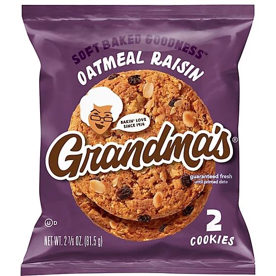 Grandma's Soft Baked Oatmeal Raisin Cookies 2 pack 30ct