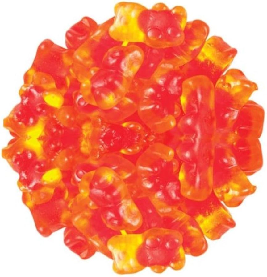 Clever 6.6 Lb Energy Filled Bears Gummies Red Orange Color Bulk